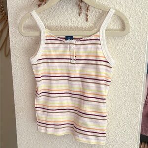 Old Navy Multicolor Striped Tank Top with Buttons